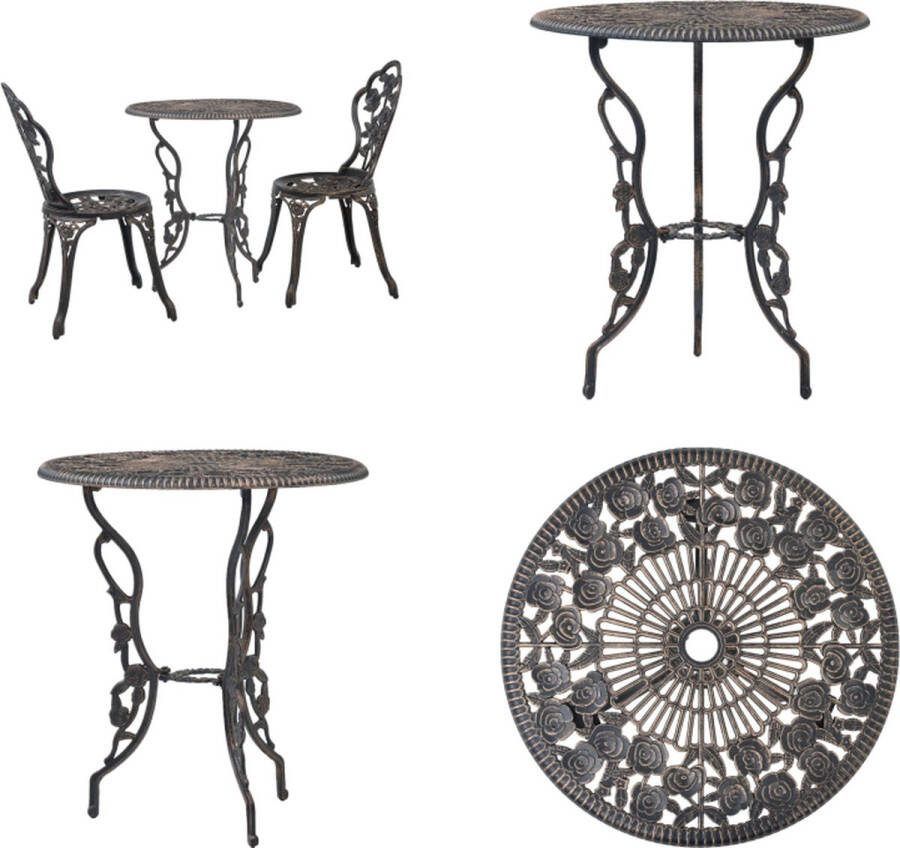 VidaXL 3-delige Bistroset gietaluminium Bistroset Bistrosets Bistro Set Bistro Sets