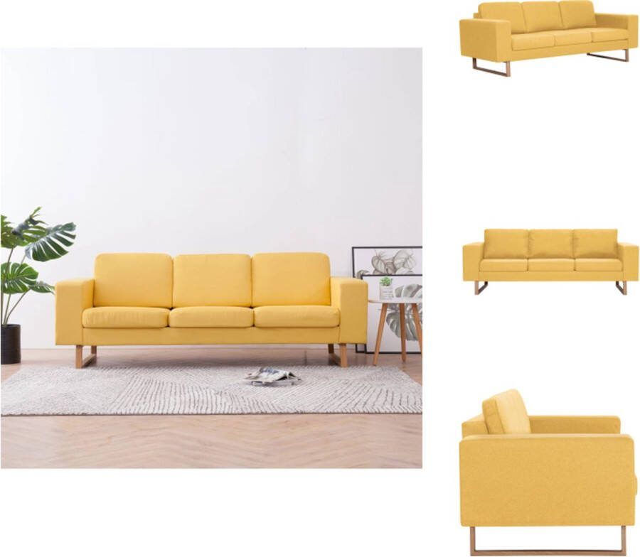 VidaXL 3-Zitsbank Stoffen Bank 200 x 82 x 75 cm Comfortabel en Duurzaam Bank