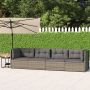 VidaXL -4-delige-Loungeset-met-kussens-poly-rattan-grijs - Thumbnail 2