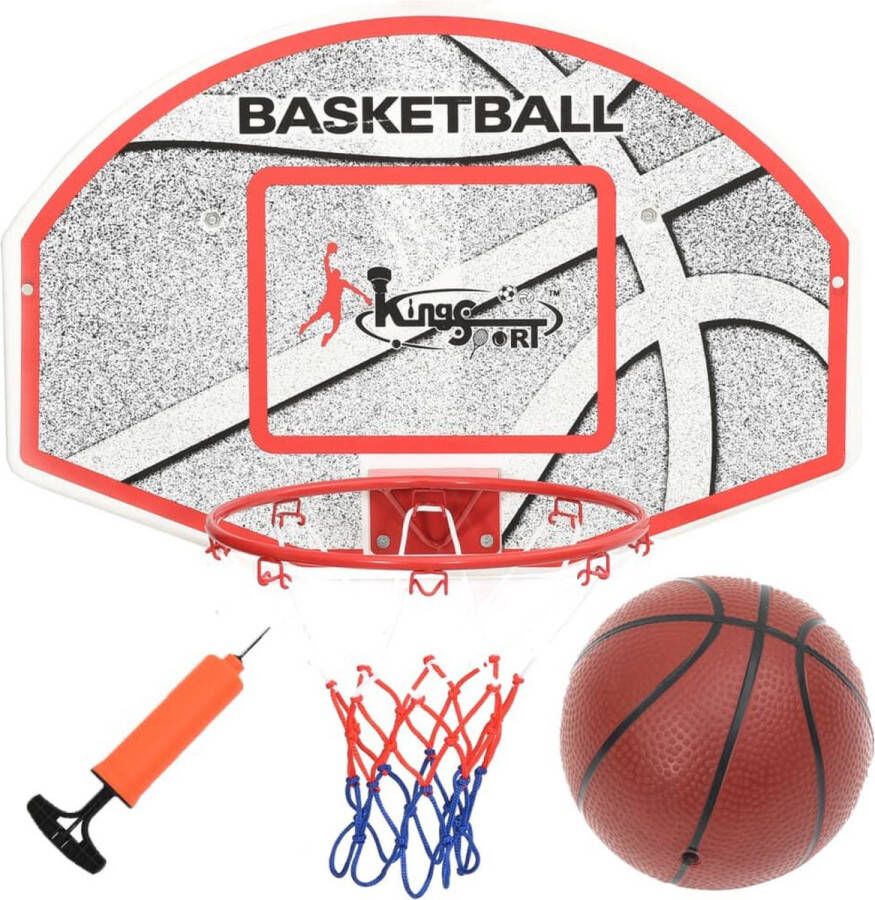 VidaXL 5-delige Basketbalset wandmontage 66x44 5 cm