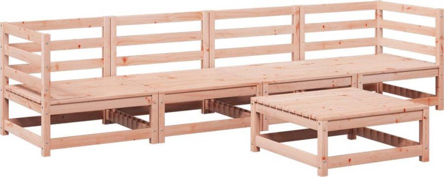 VidaXL 5-delige Loungeset massief douglas vurenhout