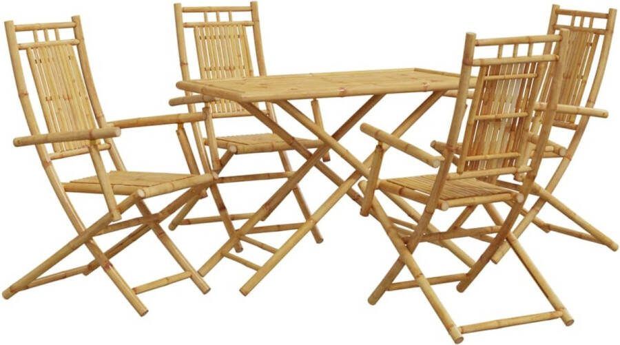 VidaXL 5-delige Tuinset bamboe