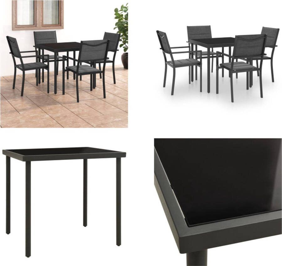 VidaXL 5-delige Tuinset staal Eethoek Voor Buiten Eethoeken Voor Buiten Tuintafel En Stoel Tuintafels En Stoelen