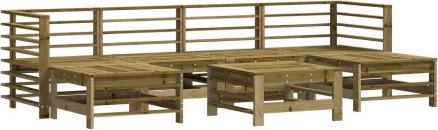 VidaXL 7-delige Loungeset geïmpregneerd grenenhout