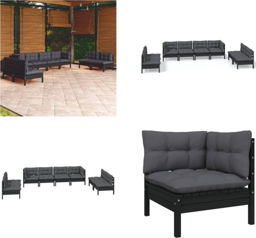 VidaXL 8-delige Loungeset met kussens massief grenenhout Loungeset Loungesets Lounge Set Lounge Sets