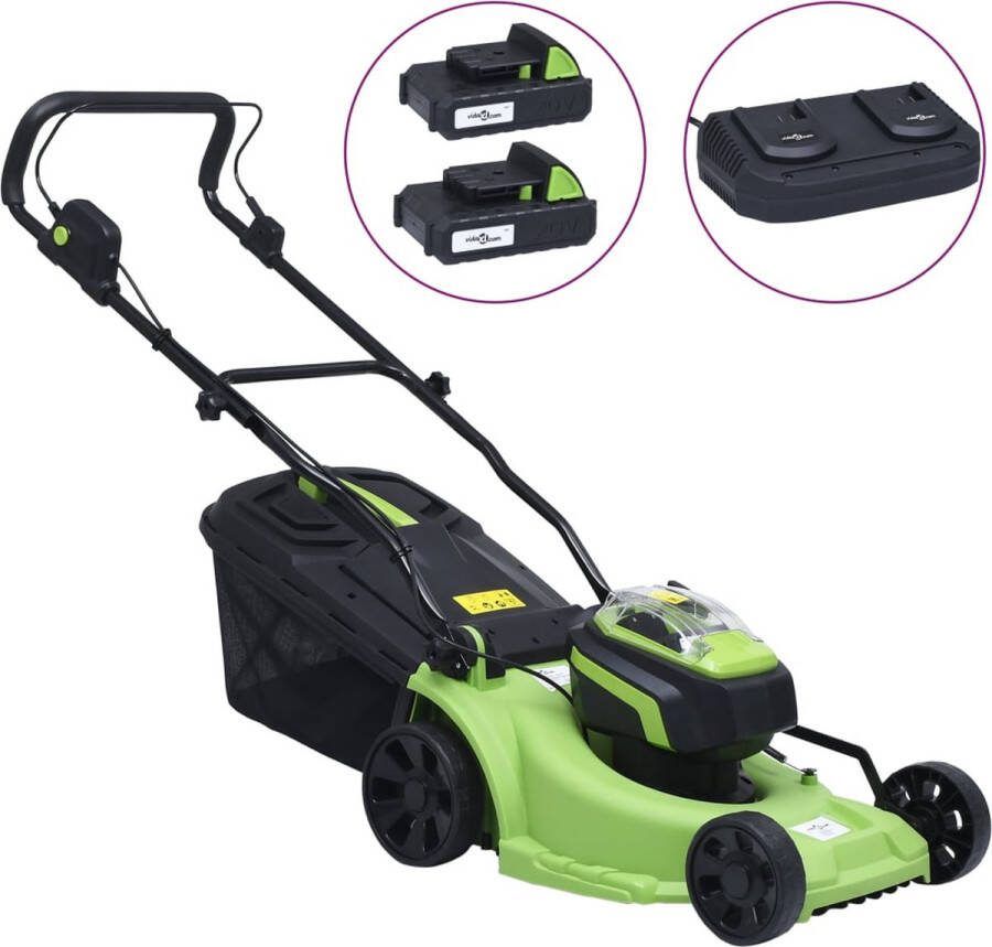 VidaXL Accugrasmaaier Met 2 Accu's 20 V 2000 Mah Li-ion