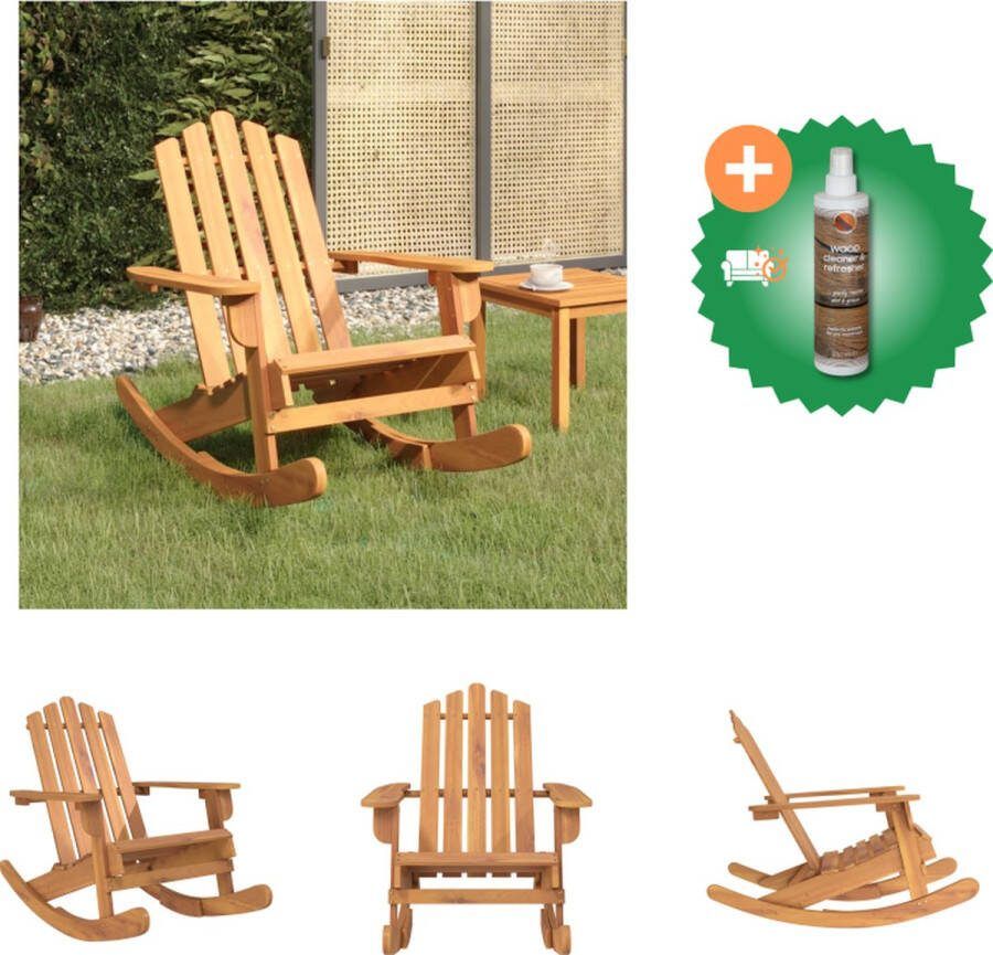 VidaXL Adirondack schommelstoel Hout 75 x 105 x 90 cm Massief acaciahout Draagvermogen 110 kg Tuinstoel Inclusief Houtreiniger en verfrisser
