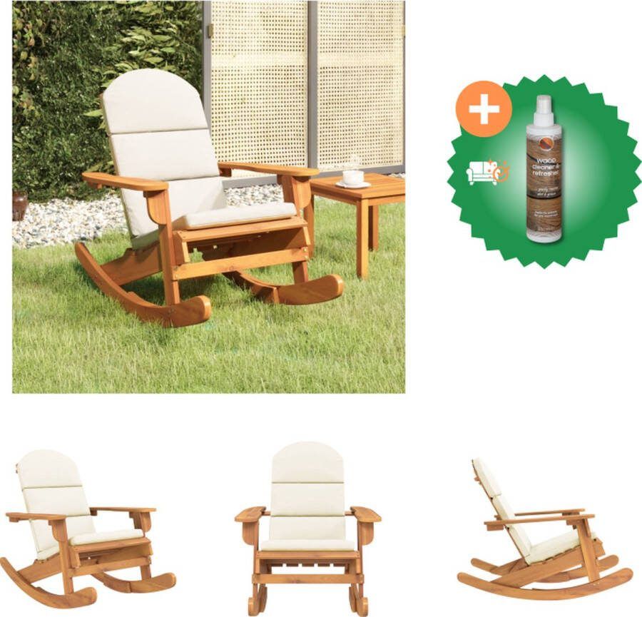 VidaXL Adirondack Schommelstoel Massief Acaciahout 75 x 105 x 90 cm Comfortabele zitervaring Tuinstoel Inclusief Houtreiniger en verfrisser