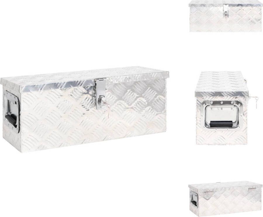 VidaXL Aluminium Opbergbox 60 x 23.5 x 23 cm Roestbestendig Ruime binnenruimte Gereedschapskoffer