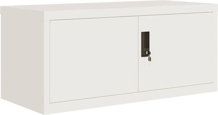 VidaXL -Archiefkast-90x40x40-cm-staal-wit