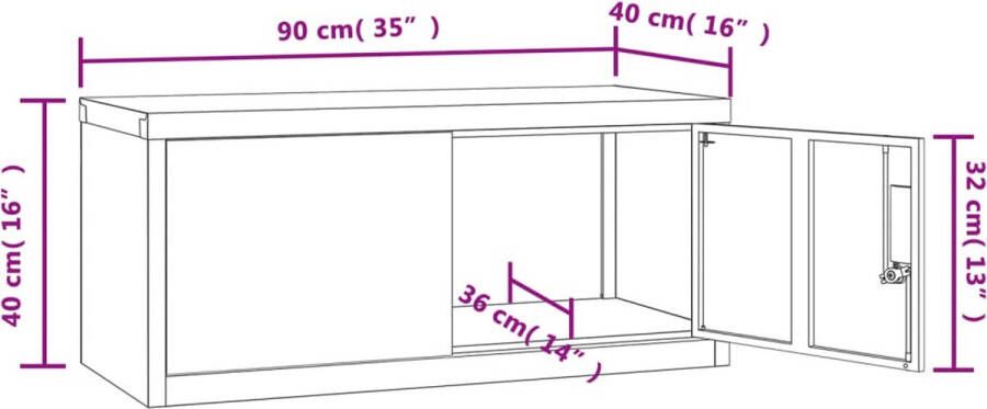 VidaXL -Archiefkast-90x40x40-cm-staal-zwart