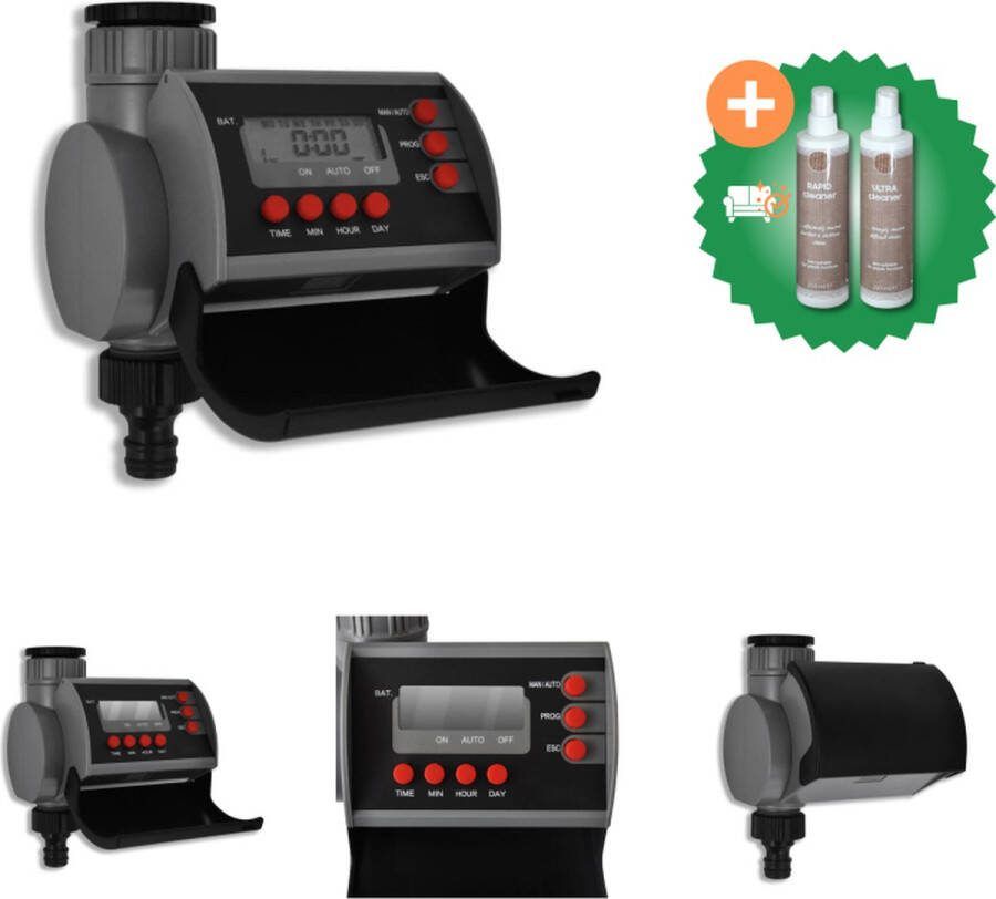 VidaXL Automatische Irrigatie Water timer + Display (1 uitgang) Tuinsproeier Inclusief Onderhoudsset