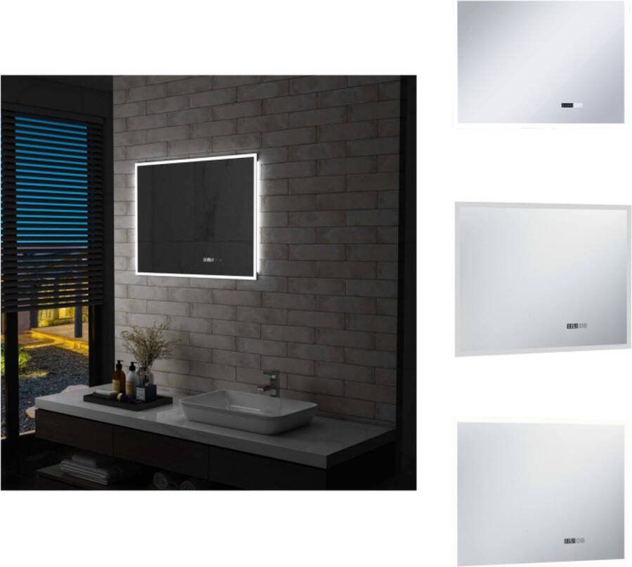 VidaXL Badkamerspiegel LED 80 x 60 cm IP44 Spiegel