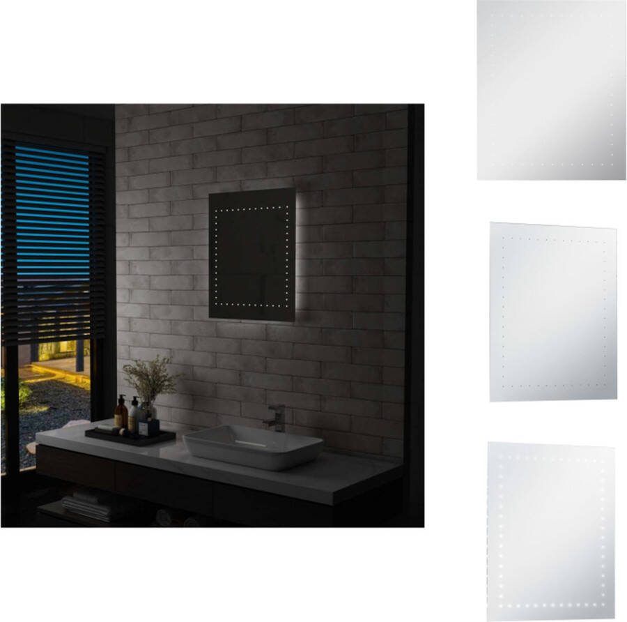 VidaXL Badkamerspiegel Spiegels 50x60cm Met LED-verlichting Spiegel