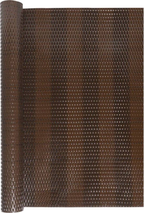 VidaXL Balkonscherm 1000x80 cm poly rattan bruin en zwart