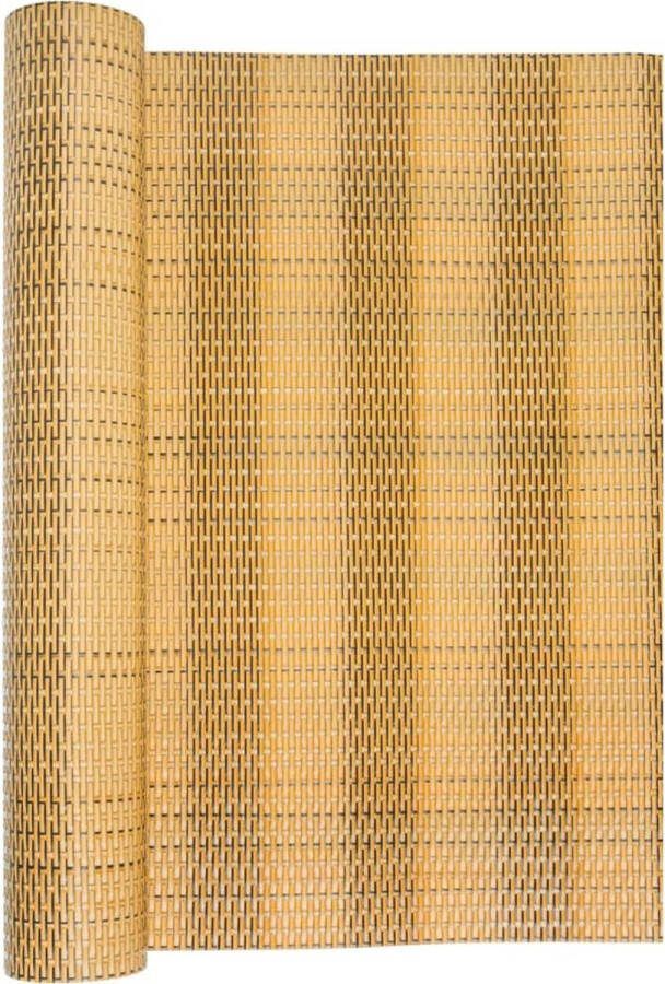 VidaXL Balkonscherm 1000x80 cm poly rattan lichtbruin