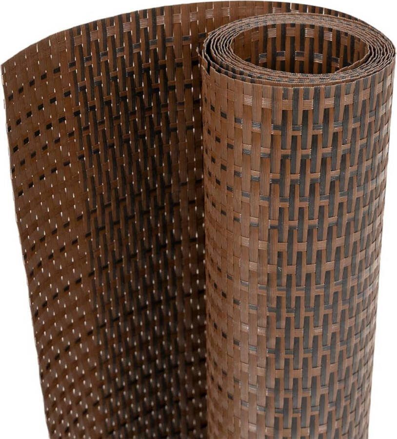 VidaXL Balkonscherm 1000x90 cm poly rattan bruin en zwart