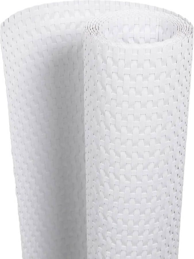 VidaXL Balkonscherm 1000x90 cm poly rattan wit