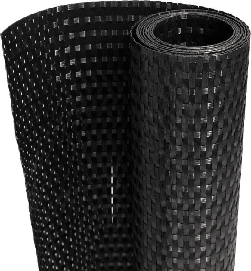 VidaXL Balkonscherm 1000x90 cm poly rattan zwart