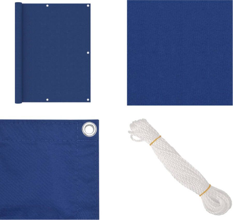 VidaXL Balkonscherm 120x300 cm oxford stof blauw Balkonscherm Balkonschermen Scherm Schermen