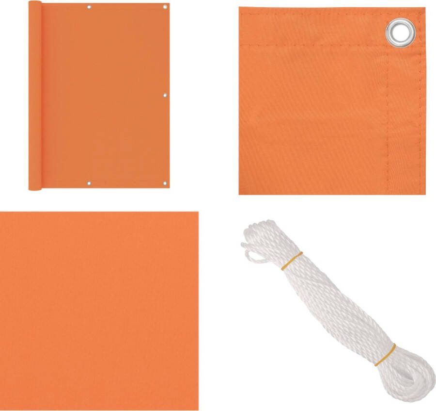 VidaXL Balkonscherm 120x300 cm oxford stof oranje Balkonscherm Balkonschermen Scherm Schermen