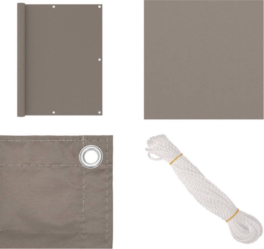 VidaXL Balkonscherm 120x300 cm oxford stof taupe Balkonscherm Balkonschermen Scherm Schermen