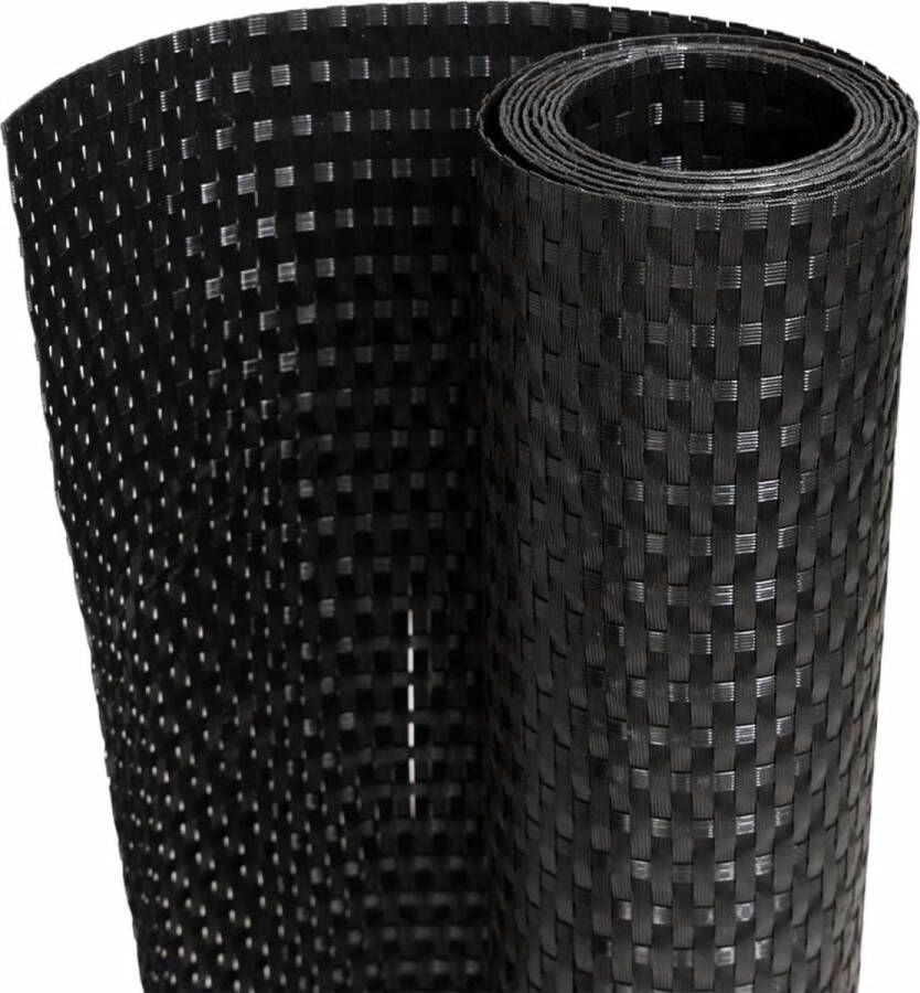 VidaXL Balkonscherm 300x80 cm poly rattan zwart