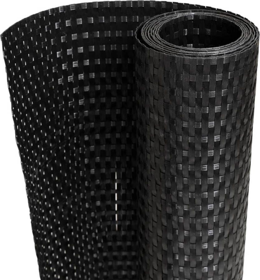 VidaXL Balkonscherm 300x90 cm poly rattan zwart