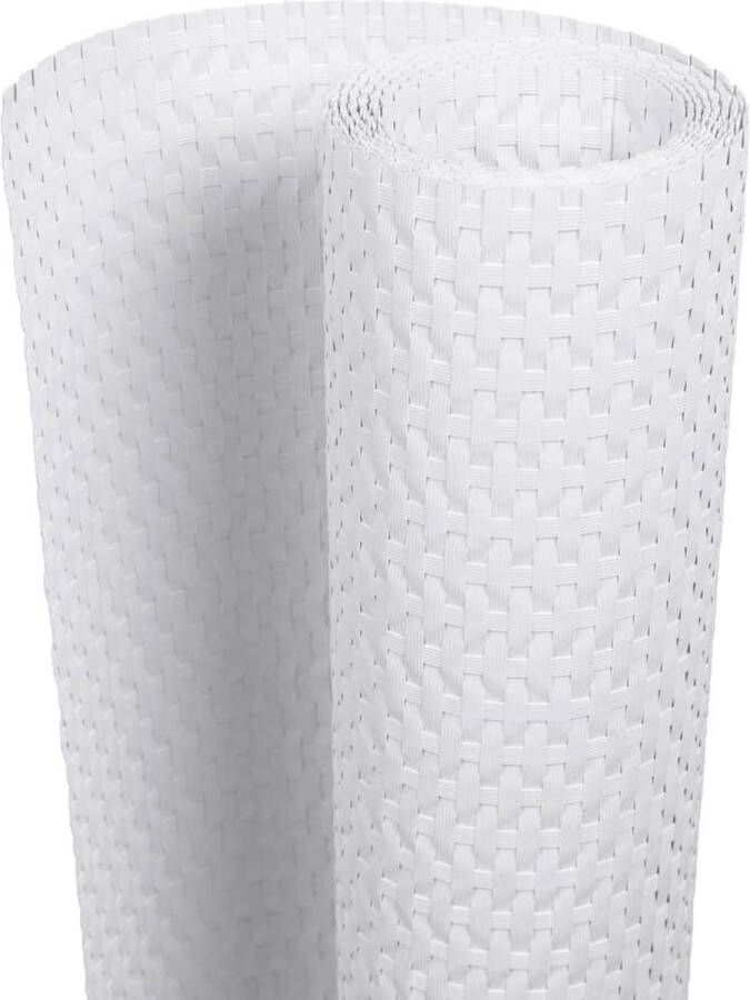 VidaXL Balkonscherm 400x100 cm poly rattan wit