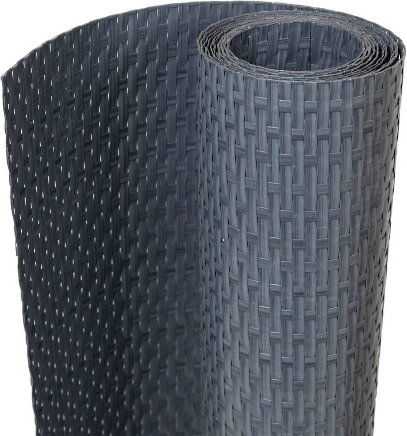 VidaXL Balkonscherm 400x80 cm poly rattan wit
