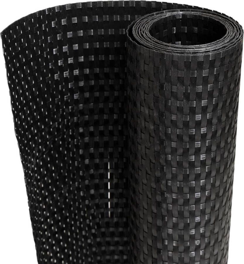 VidaXL Balkonscherm 400x80 cm poly rattan zwart