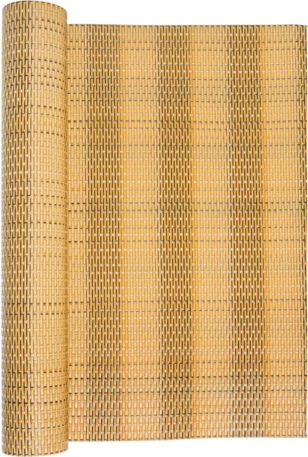 VidaXL Balkonscherm 400x90 cm poly rattan lichtbruin