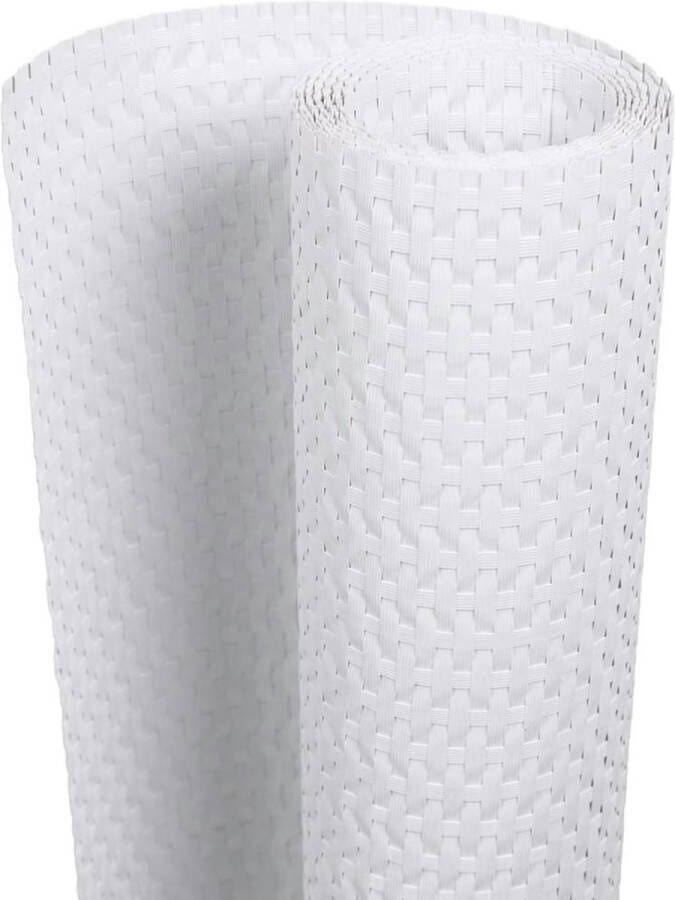 VidaXL Balkonscherm 500x100 cm poly rattan wit