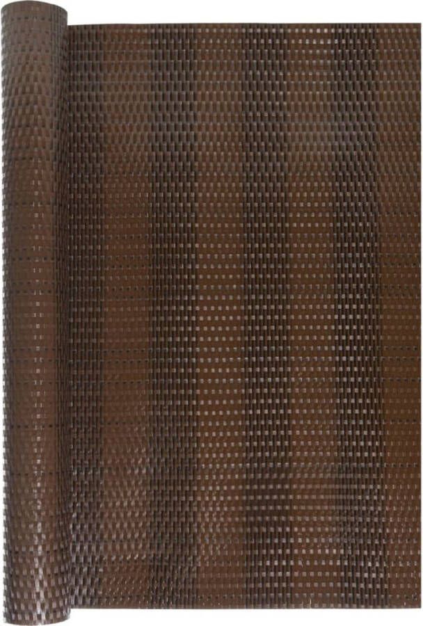 VidaXL Balkonscherm 600x80 cm poly rattan bruin en zwart