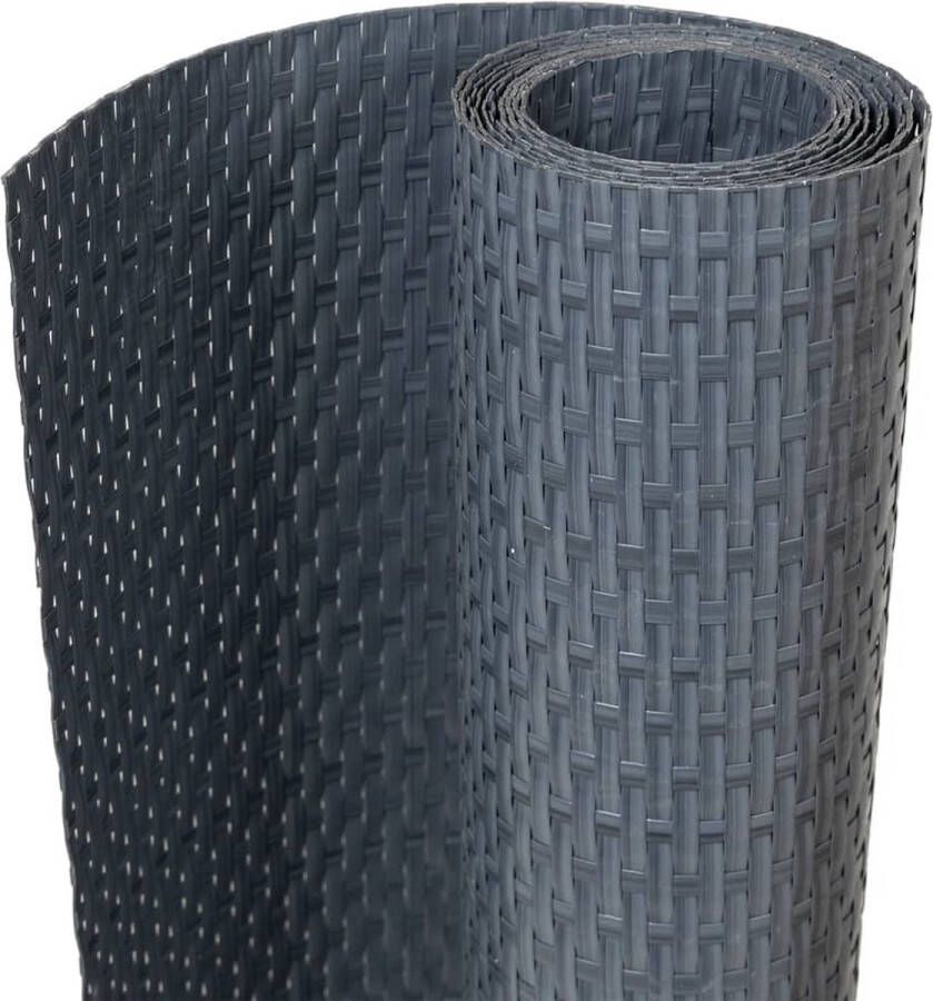 VidaXL Balkonscherm 600x90 cm poly rattan antracietkleurig