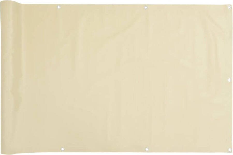 VidaXL Balkonscherm 600x90 cm PVC crèmekleurig
