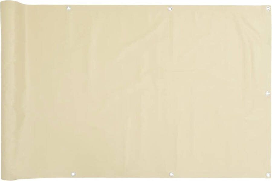 VidaXL Balkonscherm 700x90 cm PVC crèmekleurig