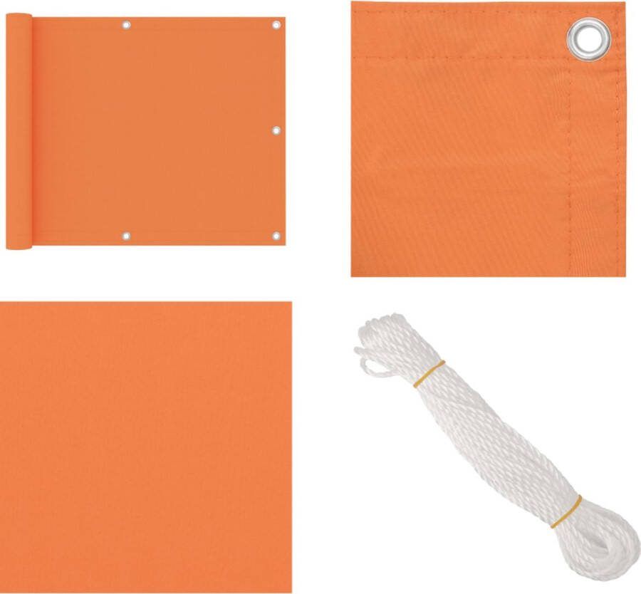 VidaXL Balkonscherm 75x300 cm oxford stof oranje Balkonscherm Balkonschermen Scherm Schermen