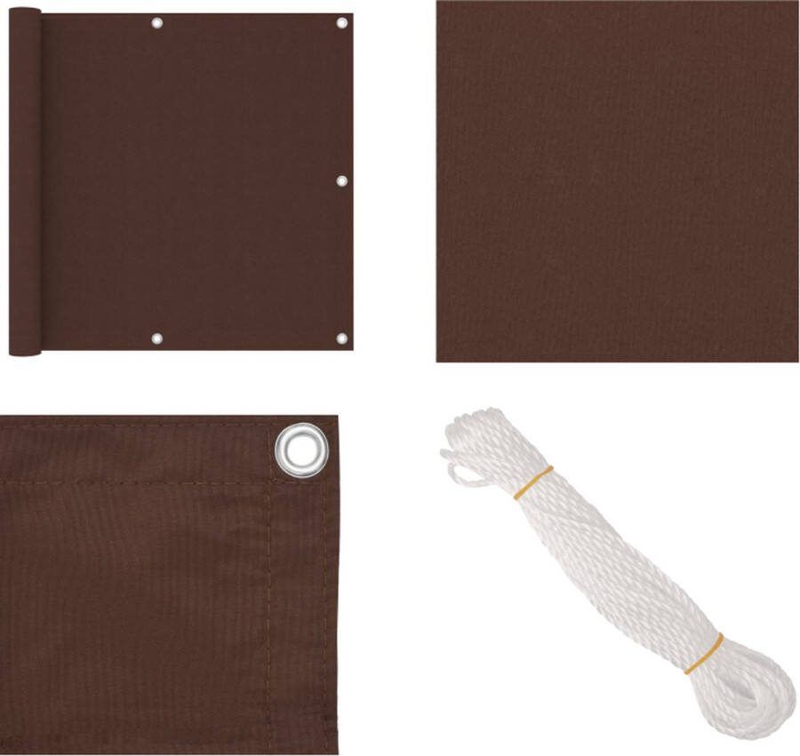 VidaXL Balkonscherm 90x300 cm oxford stof bruin Balkonscherm Balkonschermen Scherm Schermen