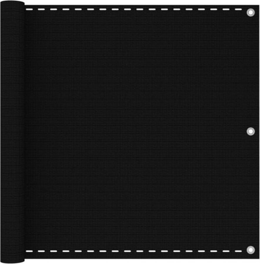 VidaXL -Balkonscherm-90x500-cm-HDPE-zwart