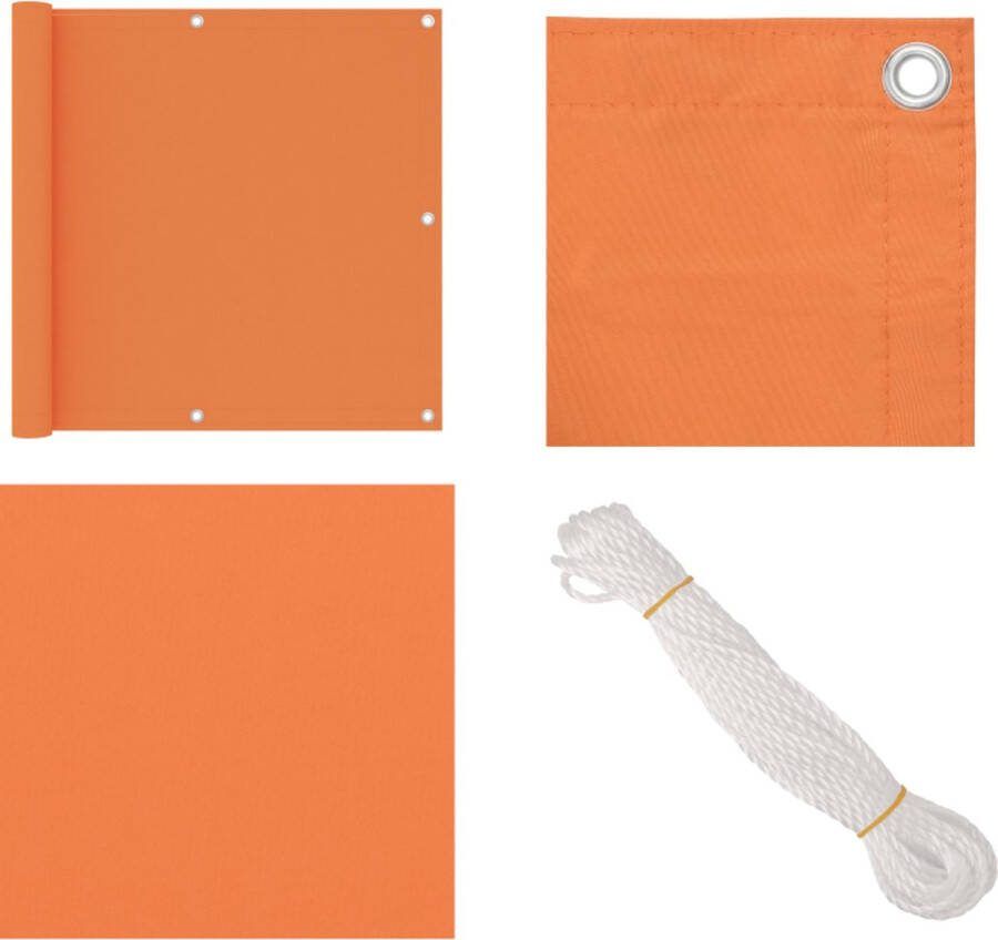 VidaXL Balkonscherm 90x500 cm oxford stof oranje Balkonscherm Balkonschermen Scherm Schermen