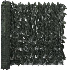 VidaXL Balkonscherm met donkergroene bladeren 500x150 cm