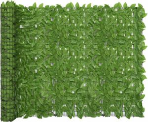 VidaXL Balkonscherm met groene bladeren 500x150 cm