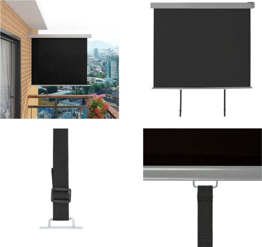 VidaXL Balkonscherm multifunctioneel 150x200 cm zwart Zijluifel Zijluifels Balkonluifel Balkonluifels