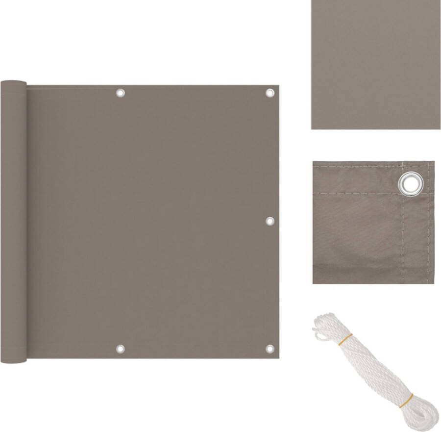 VidaXL Balkonscherm Oxford Stof 90x400 cm Waterbestendig Parasol