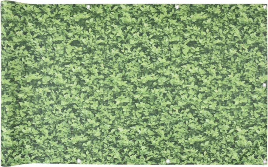 VidaXL Balkonscherm plantpatroon 400x90 cm PVC groen
