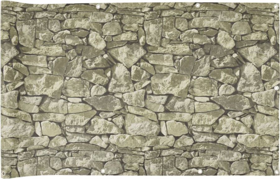 VidaXL Balkonscherm steenpatroon 400x75 cm PVC
