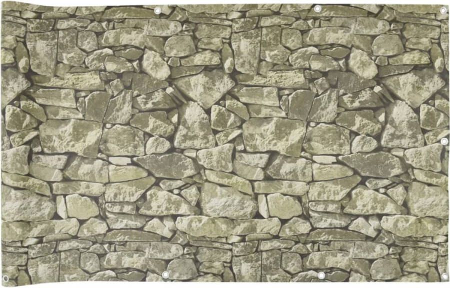 VidaXL Balkonscherm steenpatroon 600x120 cm PVC