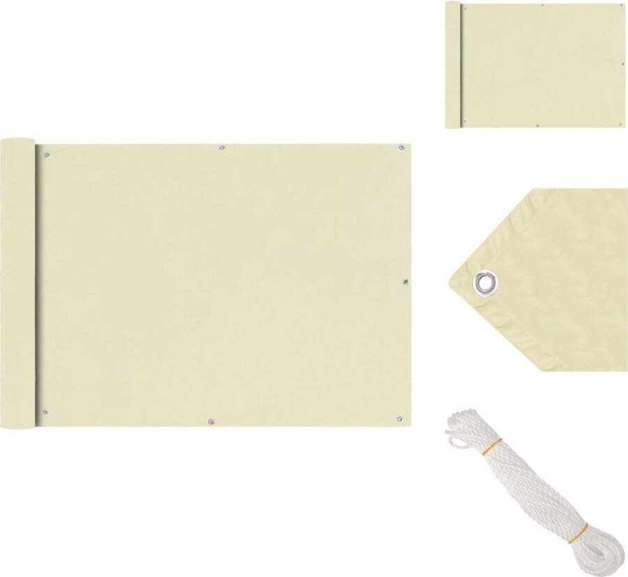 VidaXL Balkonscherm Waterbestendig 75x400 cm Parasol