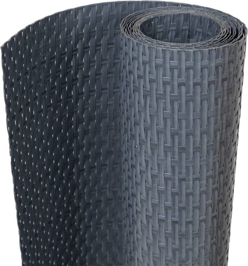 VidaXL Balkonschermen 10 st 255x19 cm poly rattan antracietkleurig